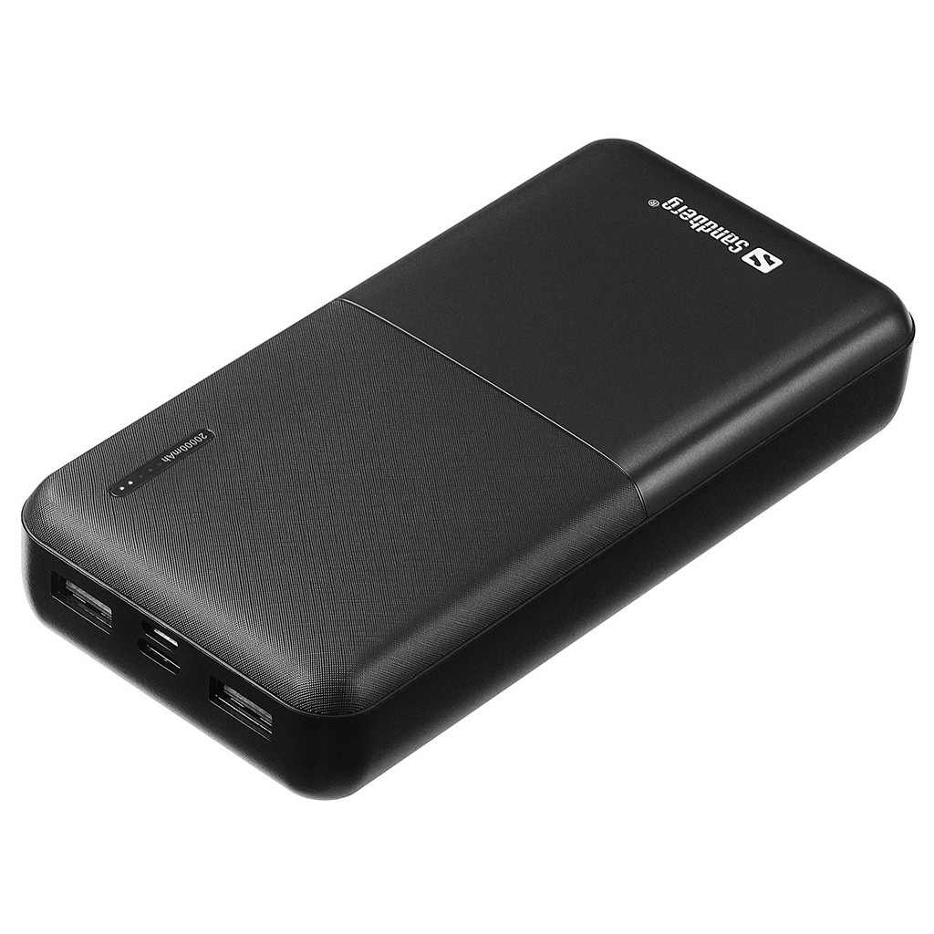 Зовнішній акумулятор (Power Bank) Sandberg Saver (320-42) 20000 mAh Blue 5 В (Li-Pol, Input: microUSB/USB Type-C, Output: 2xUSB, 1