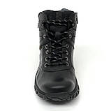 Спортині високі черевики чоловічі на вовні чорні зі шкіри 40 розмір із замком збоку 140374 (26ш) Міда, фото 8