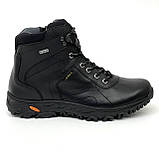 Спортині високі черевики чоловічі на вовні чорні зі шкіри 40 розмір із замком збоку 140374 (26ш) Міда, фото 2