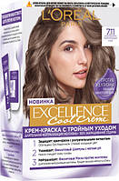 Стійка крем-фарба для волосся L'Oreal Paris Excellence Cool Creme, 7.11 Ультрапопелястий русявий