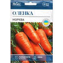 Насіння моркви середньостиглої, смачної "Оленка" (15 г) від ТМ "Велес"