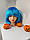 Перука каре карнавальний блакитний + шапочка під парик в комплекті, фото 2