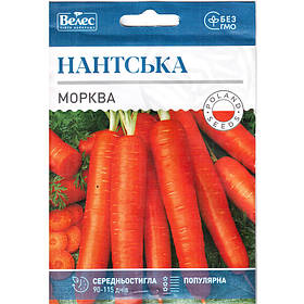 Насіння моркви придатної для зберігання, середньостиглої «Нантська» (15 г) від ТМ «Велес»