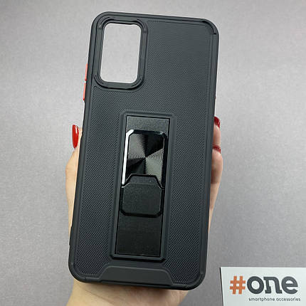 Чохол для Xiaomi Redmi 9T чохол з протиударною підставкою на телефон сяомі редмі 9т чорний sqt, фото 1