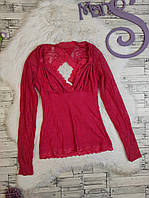 Женская блуза Estrella розовая гипюр двойная Размер 42 XS