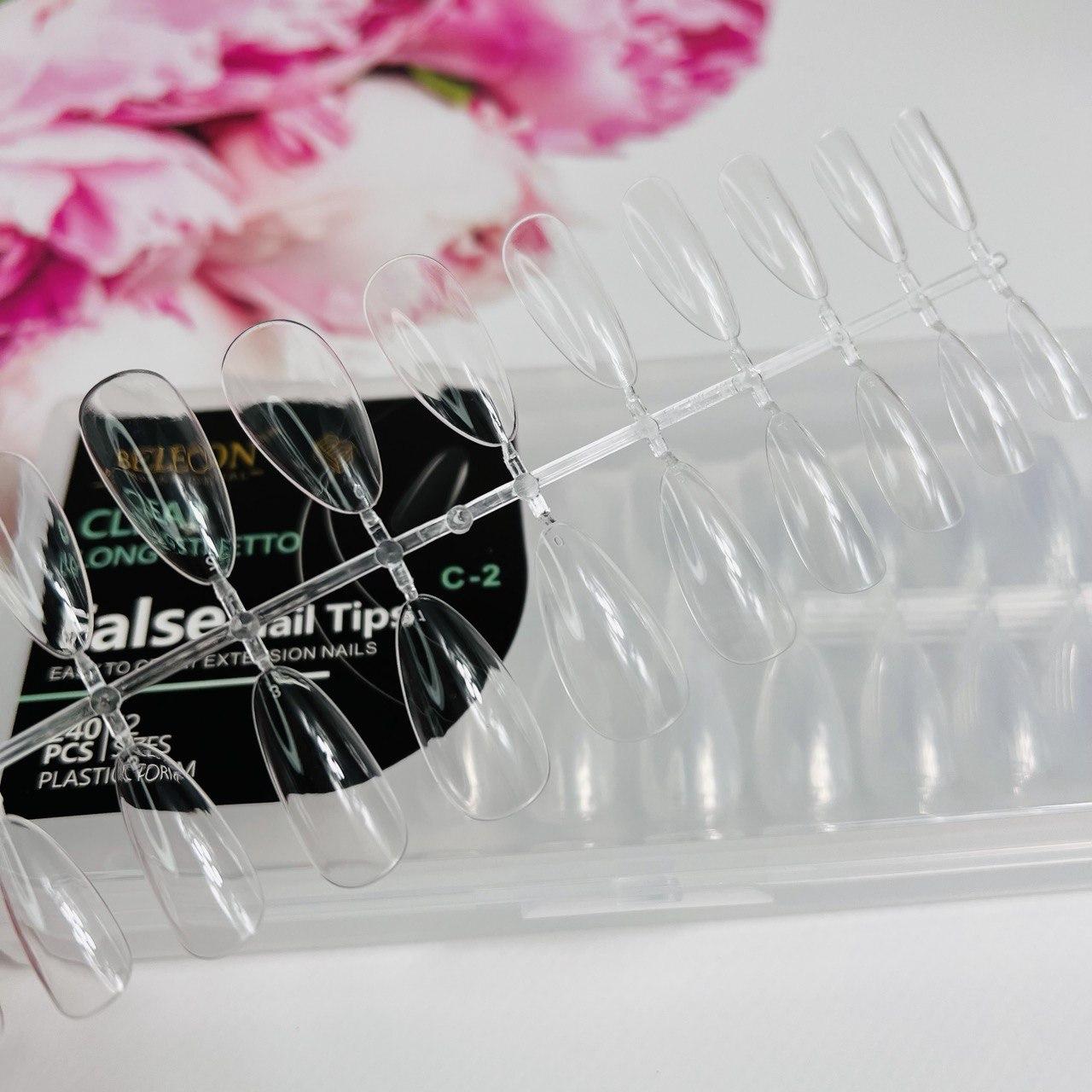 Типси гелеві для нарощування BELEON Мигдаль 240 штук, фото 1