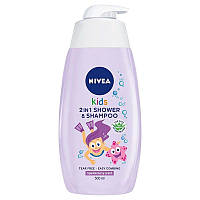 Дитячий гель для волосся та тіла Nivea Kids Sparkle Berry 2 в 1, 500 мл