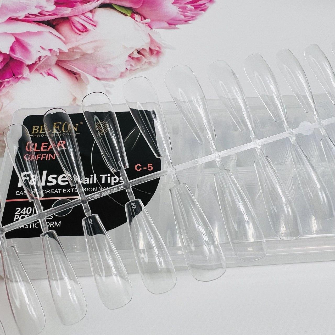 Типси гелеві для нарощування BELEON Балерина 240 штук, фото 1