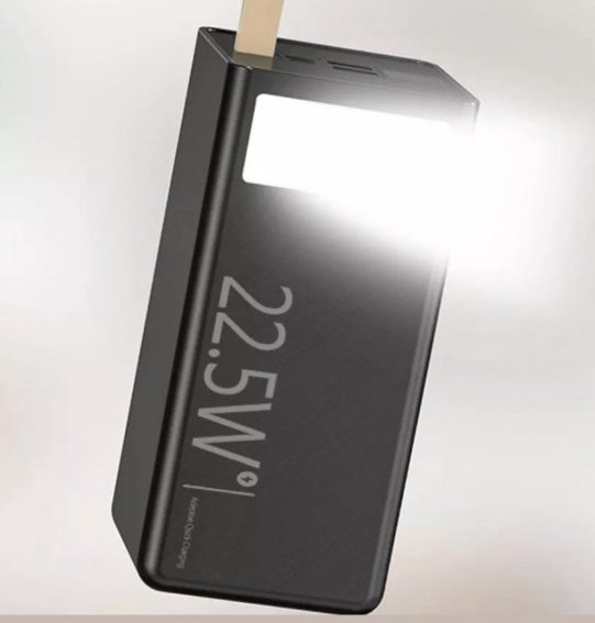 Зарядний пристрій з ліхтариком 50000 mAh WUW Y500 22.5W (Black White), фото 1