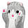 М'яка іграшка кіт батон Сірий 47см, дитяча подушка іграшка - довгий кіт багет (плюшевый кот батон), фото 2