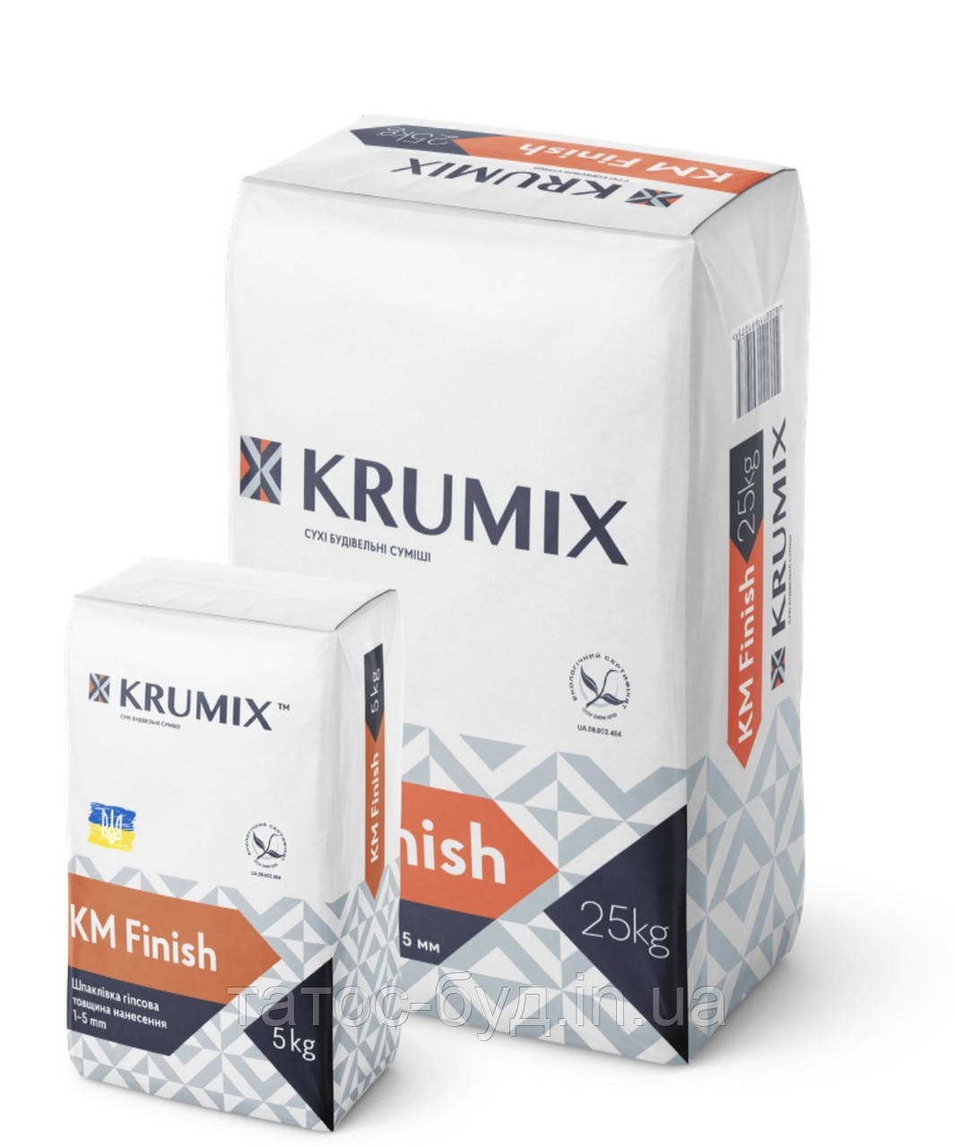 Шпаклівка гіпсова Finish 25 кг, TM "KRUMIX"