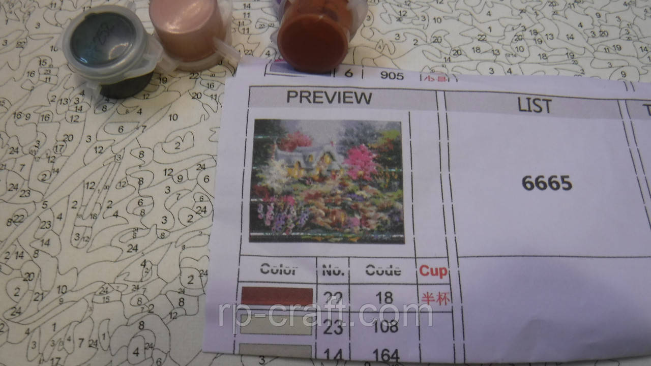 Картина за номерами "Будинок у квітах", 40х50 см, фото 1