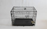 Клітка вольєр переноска для собак металева розкладна Розмір 91x60x66 см, фото 3