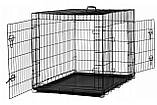 Вольєри та клітки для собак цуценят Клітка для перенесення собаки Металева переноска для тварин (47х31х38см), фото 5