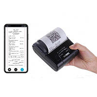 Портативный Bluetooth принтер чеков E300 80 мм для магазина и кафе , Мобильный чековый термопринтер