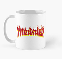 Чашка Керамическая Кружка с принтом Thrasher Белая 330 мл