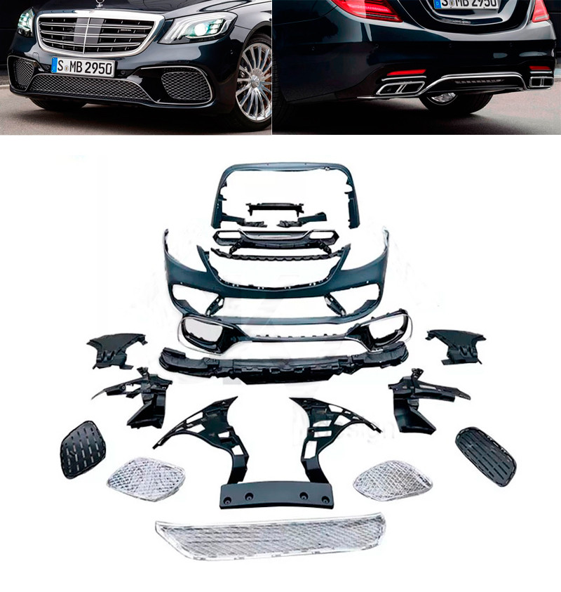Рестайлінг обвіс S65 AMG на Mercedes S-class W222, фото 1