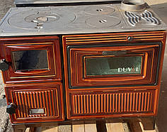 Піч камін на дровах з чавунною варильною поверхнею