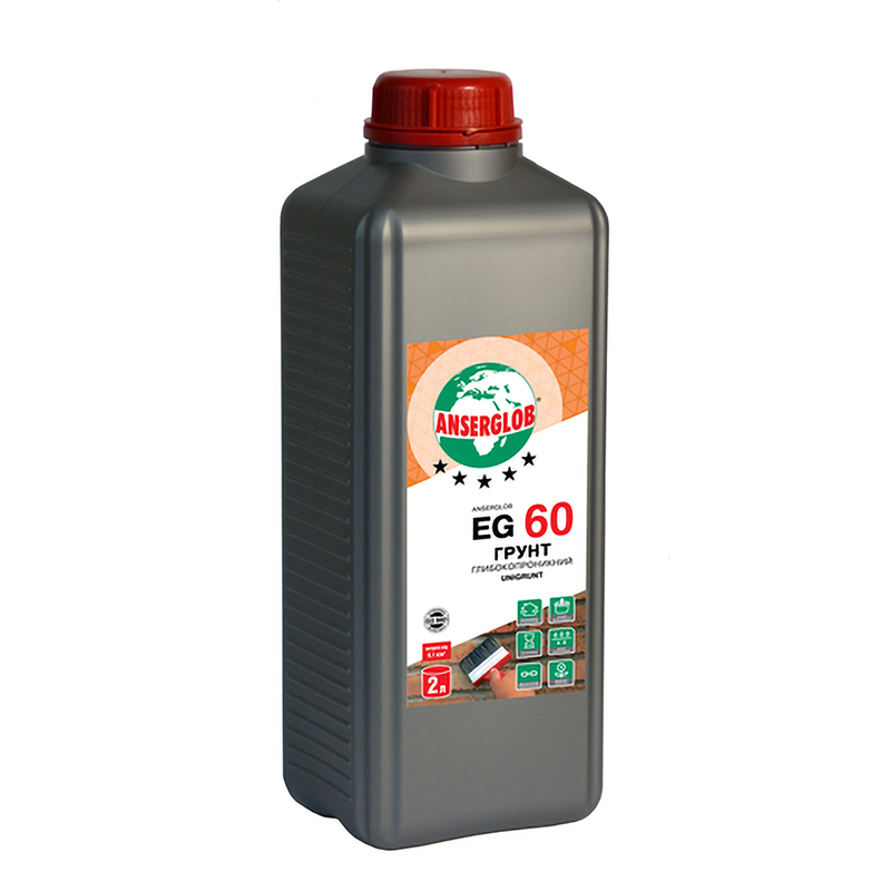 Грунт-емульсія Anserglob EG-60 (2л) універсальна глибокопроникна (Ансерглоб), фото 1