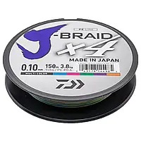 Шнур DAIWA J-Braid x4 0,15 mm 150m multi color