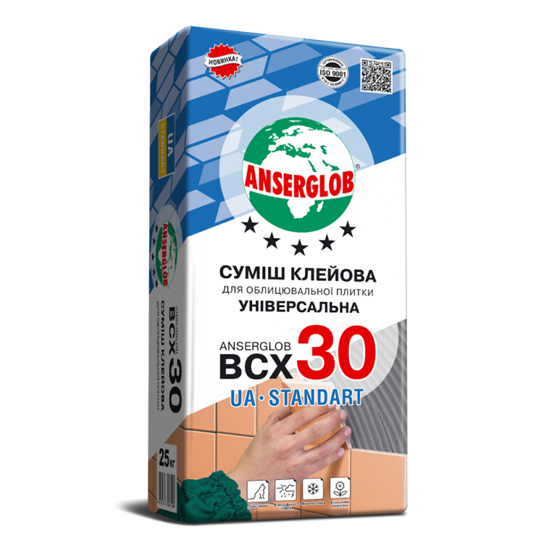 Клей для плитки Ceresit (Ансерглоб) ВСХ-30 (25кг), фото 1
