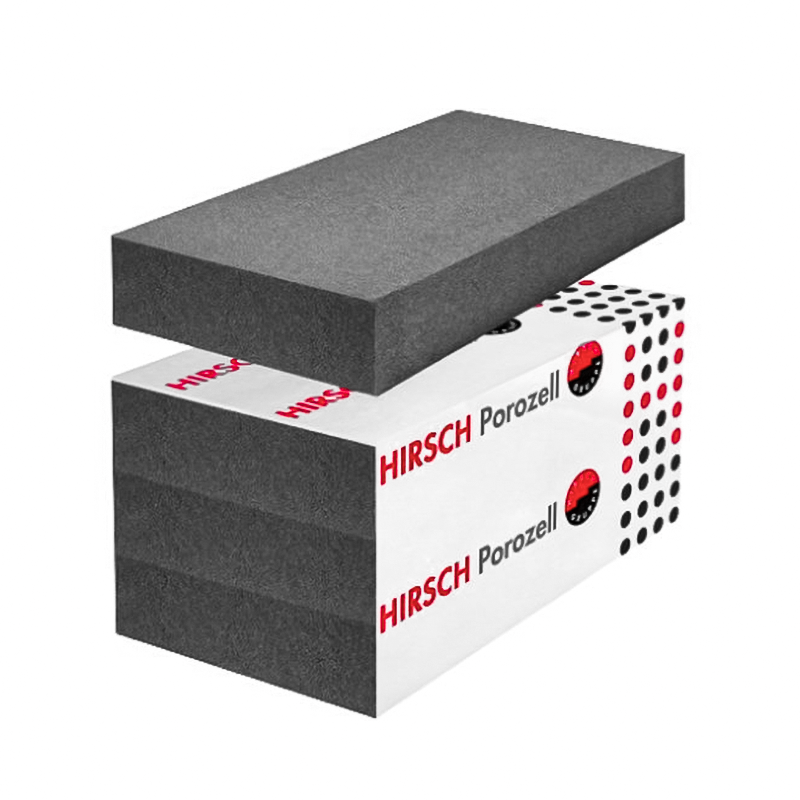 Пенопласт HIRSCH 13 кг/м3 20 мм, графитовый пенополистирол - фото 1 - id-p1659799234
