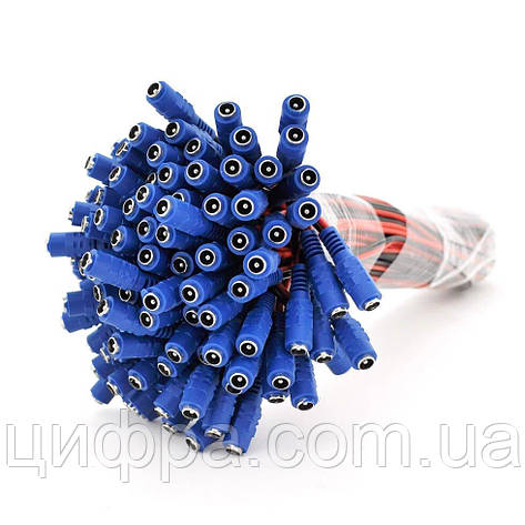 Роз'єм живлення DC Female (D 5,5x2,5мм) кабель 30см, Red/Blue, фото 1