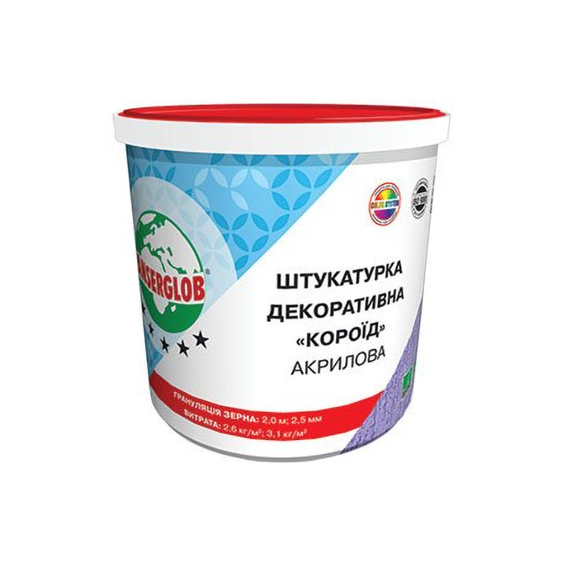 Штукатурка декоративна Ansermlob "Короїд" 2,0 мм; 2,5 мм (25 кг) акриловий (Ансерглоб)