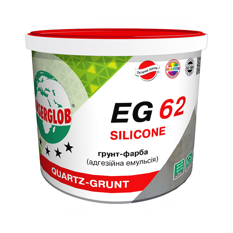 Ґрунт-фарба Anserglob EG 62 SILICONE (10 л) силіконова адгезійна емульсія (Ансерглоб Силікон)