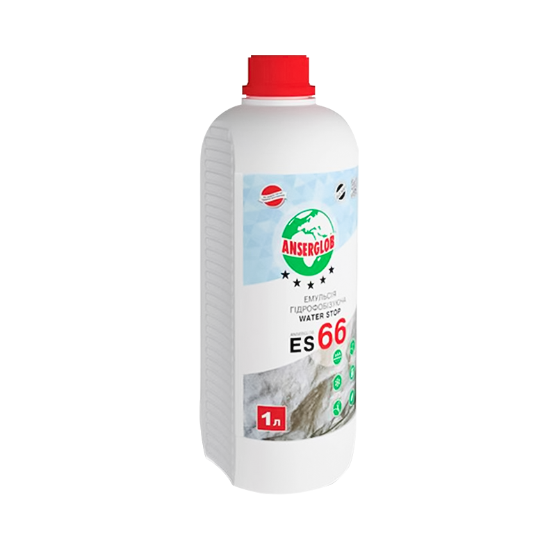 Ґрунт-емульсія Anserglob ES 66 WATER STOP (1 л) гідрофобізувальна (Ансерглоб Водостоп), фото 1