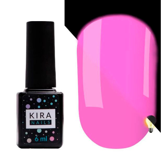 Гель-лак Kira FLUO 006 (бузковий, флуоресцентний), 6 мл