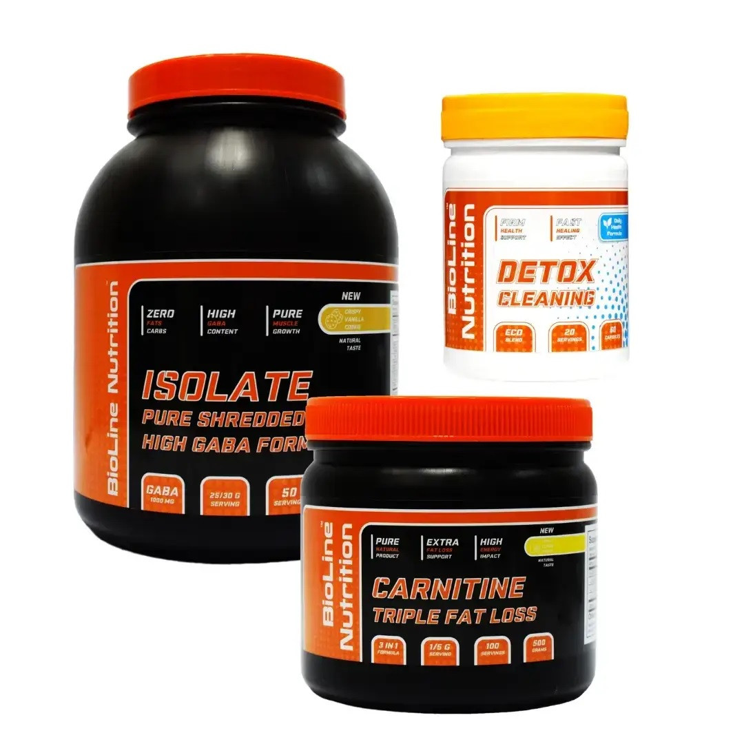 Комплекс для схуднення Ізолят 1,5 кг, Карнітин жироспалювач, Детокс Bioline, фото 1