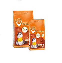 VanCat (ВанКэт) Cat Litter Orange -Бентонітовий наповнювач для котячого туалету з ароматом апельсина 5кг