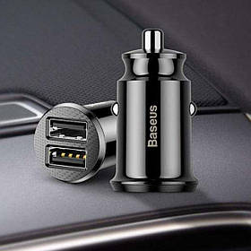 Автомобільний зарядний пристрій Baseus Grain Car Charger 3.1A Black ly