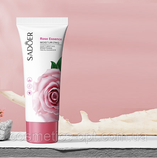 Пінка для вмивання з екстрактом троянди Sadoer Rose Essence Moisturizing, 100 g