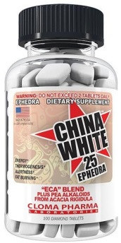 Жироспалювач Cloma Pharma - China White 25 Ephedra (100 таблеток)