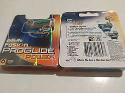 Змінні картриджі для гоління Gillette Fusion ProGlide Power (6 шт.)