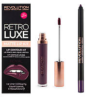 Рідка матова помада для гуд + олівець Makeup Revolution Retro Luxe Kits Matte Royal