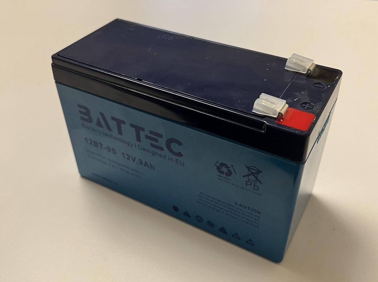 Аккумуляторная батарея к ИБП AGM BatTec12В 9 Ач (BT9.0-12) - фото 1 - id-p1732582587