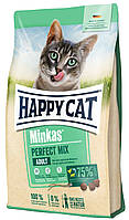 Сухой корм для взрослых кошек Happy Cat Minkas Perfect Mix с птицей, ягненком и рыбой 10 кг