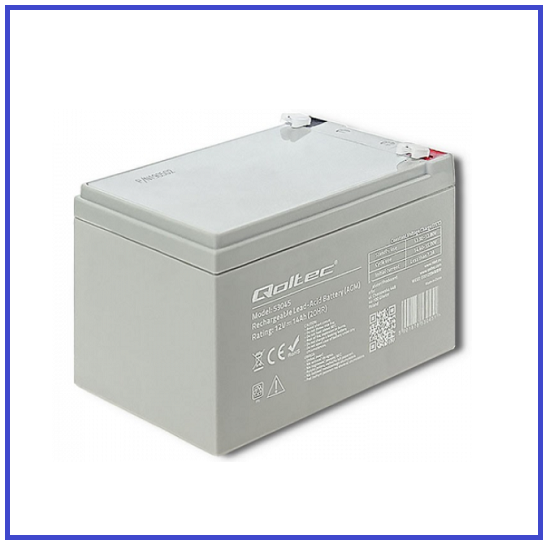 Акумуляторна батарея AGM Qoltec QLT1214B Grey Case 12V 14Ah (151х98х95(101)