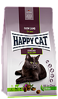 Сухой корм для взрослых стерилизованных кошек Happy Cat Sterilised Weide Lamm с ягненком, 4 кг