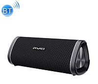 Портативная беспроводная блютуз колонка Awei Y331: IPX6, Bluetooth, MP3, AUX, Mic,;FM; чёрная