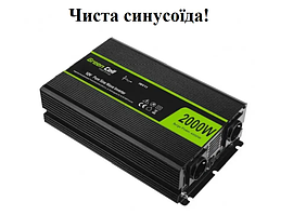 Чиста синусоїда Інвертор перетворювач 12v 220v green cell 4000/2000W inv11