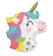 Фольгована кулька велика фігура Єдиноріг 55х72см Китай