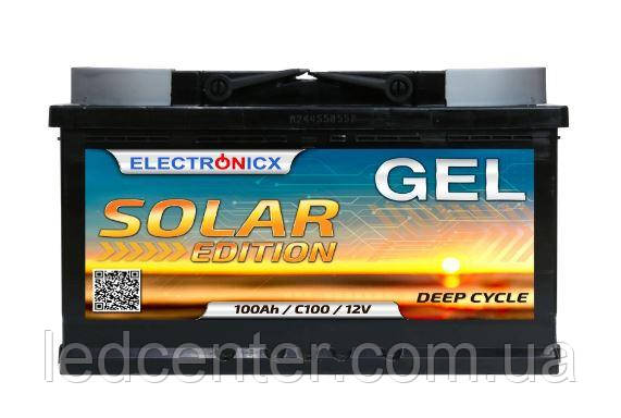 Гелевий акумулятор Electronicx Solar Edition batterie 100AH 12V - фото 1 - id-p1735445094