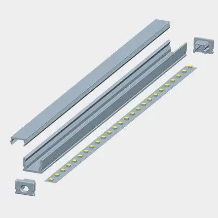 LED-профіль 10х7х2000мм накладний з Розсіювачем анодований прямокутний LP10071_2