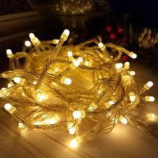 100 Led гірлянда на батарейках жовтого кольору
