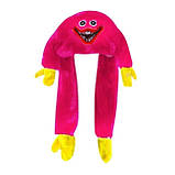 Шапка світна Хагі Вагі з вухами, що піднімаються, і ручками Huggy Wuggy, фото 4