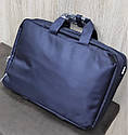 Сумка - рюкзак для документов ноутбука 30*44*14 синяя, фото 4